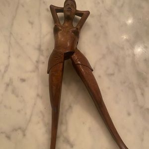 Vintage Brazilian Nutcracker Nude Solid Wood